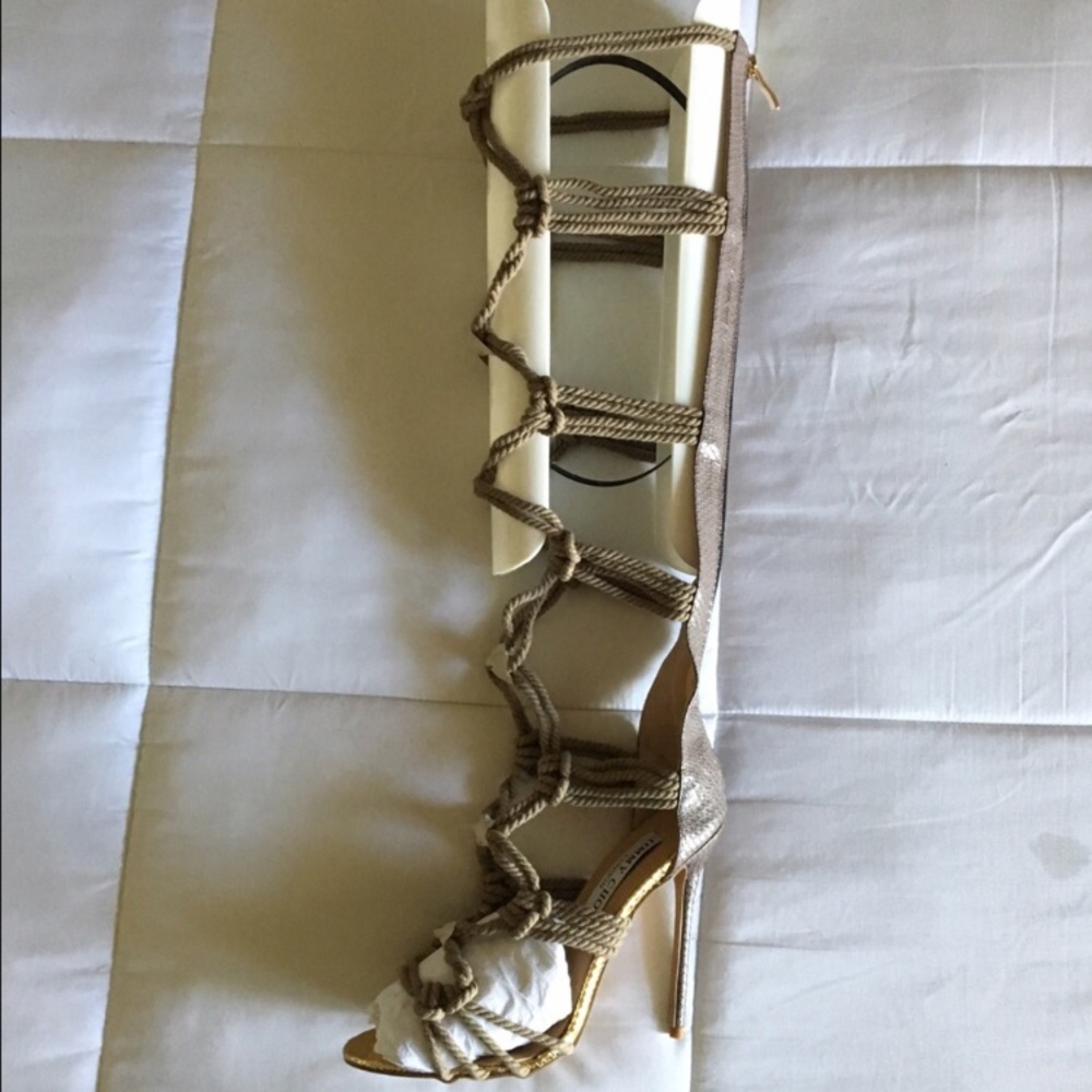 **SOLD**  Designer Inspired Rope Gladiator Sandals - Picture 4 of 8