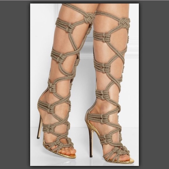 **SOLD** Designer Inspired Rope Gladiator Sandals - Picture 2 of 8