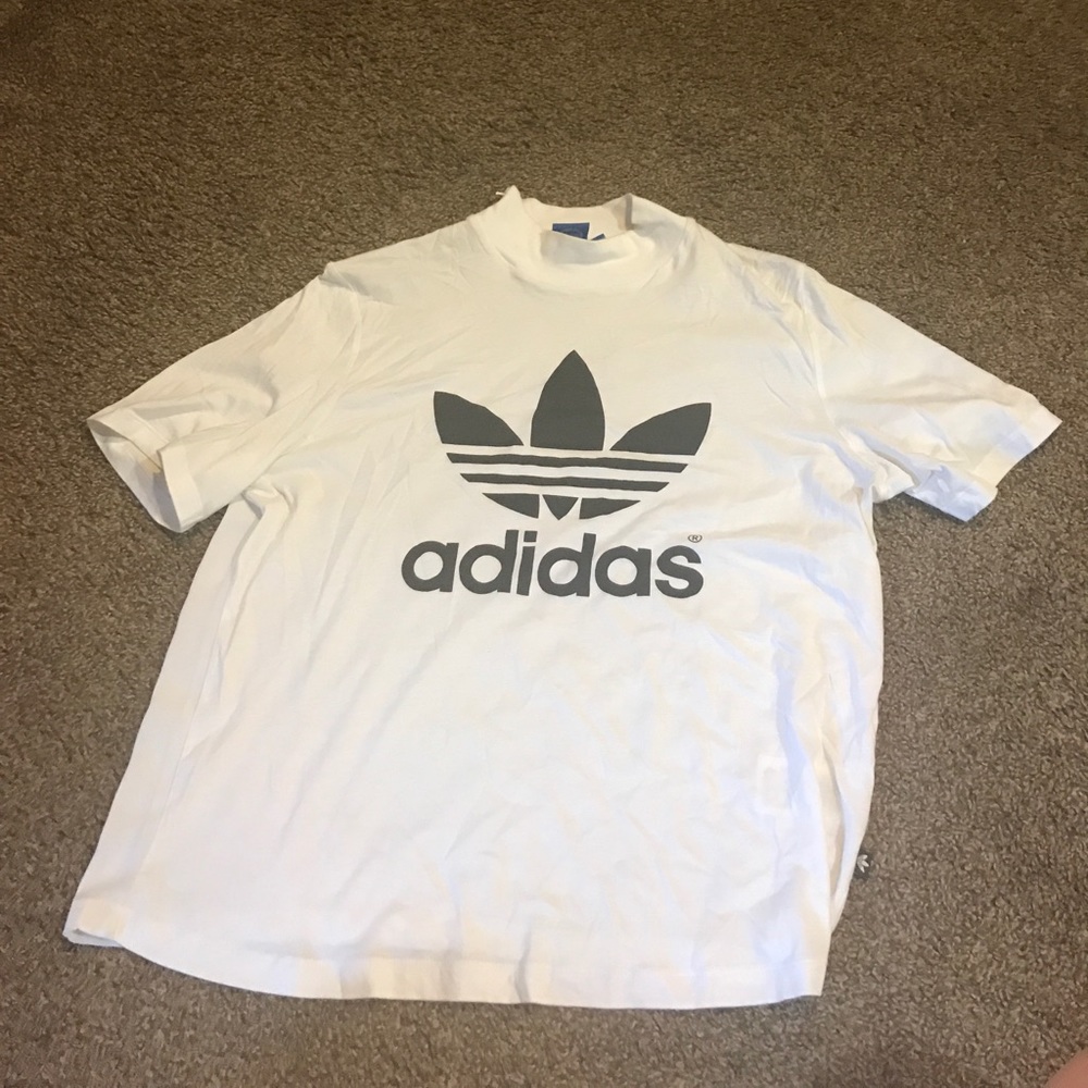 High necked adidas original t with meshed back