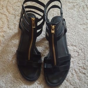 Black gladiator sandals