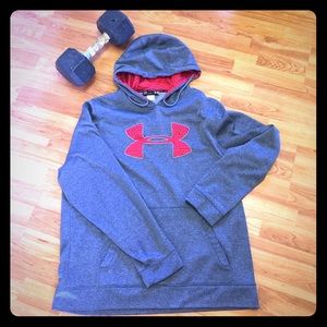 Under Armour Grey and Red Hoodie