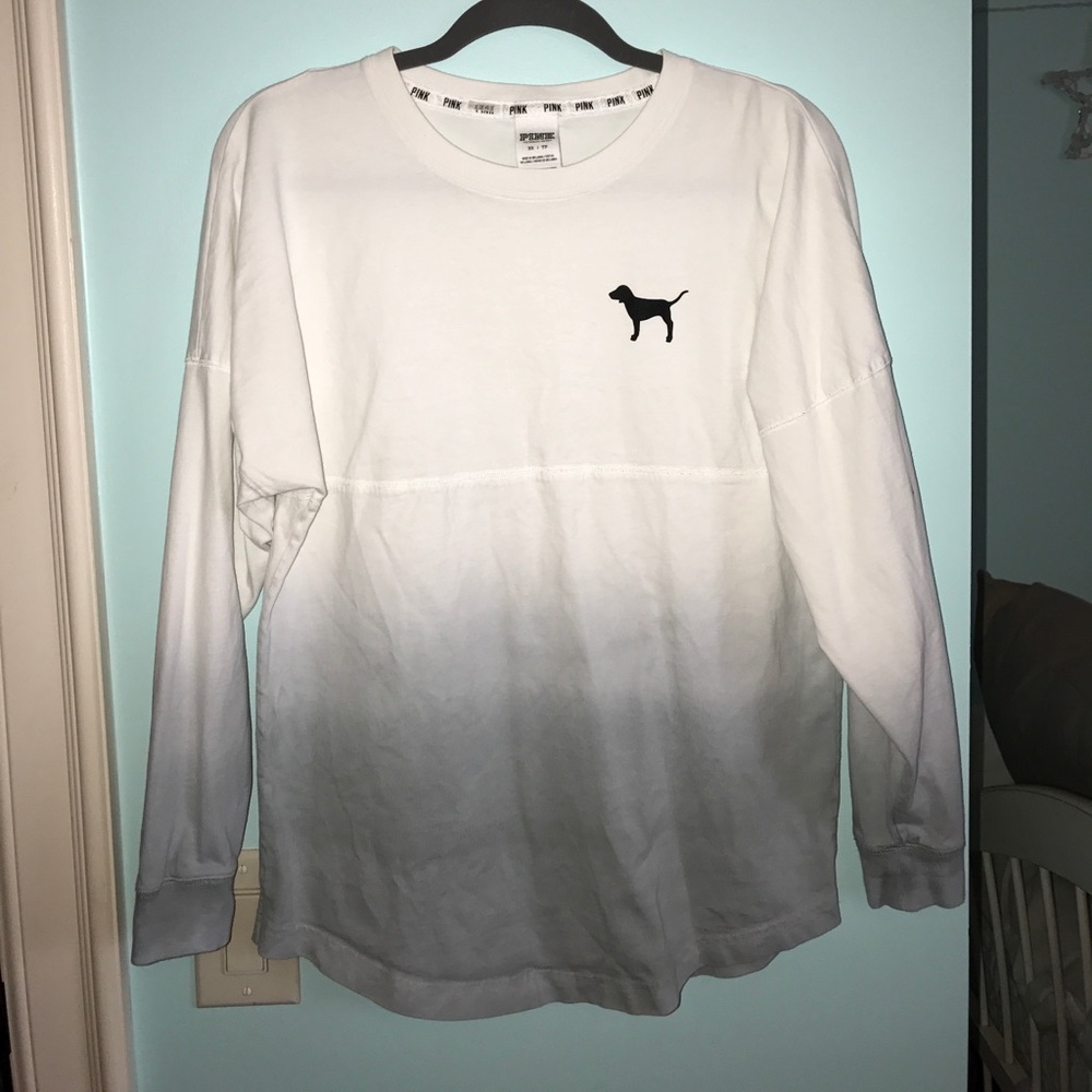VS PINK Grey Ombré Collegiate Sweatshirt