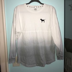 VS PINK Grey Ombré Collegiate Sweatshirt