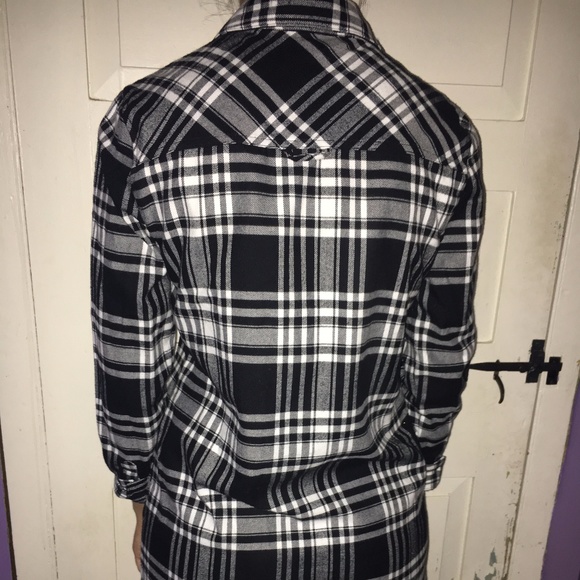 Black and white plaid tshirt dress - Picture 3 of 4
