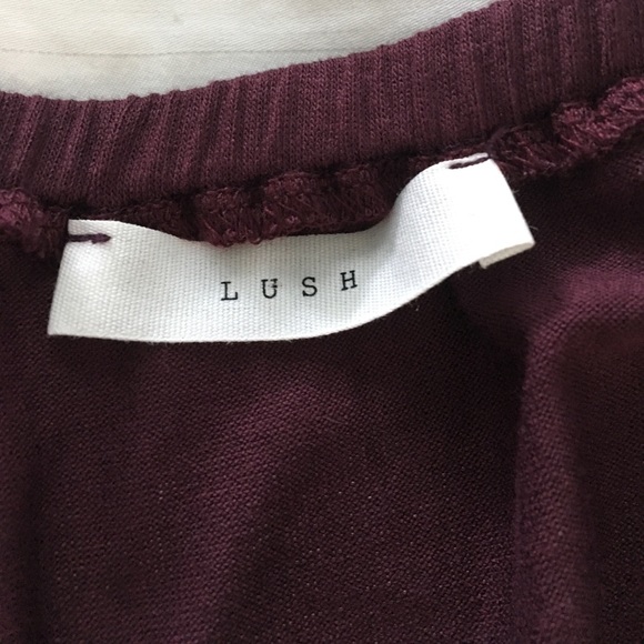 maroon off the shoulder top NWOT - Picture 3 of 3