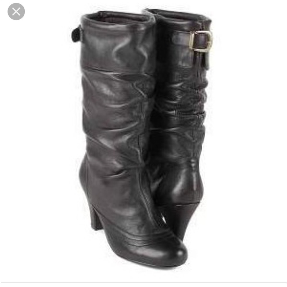 Steve Madden "Legion" Black Leather Boots