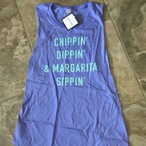 Chippin dippin & Margarita sippin muscle tank