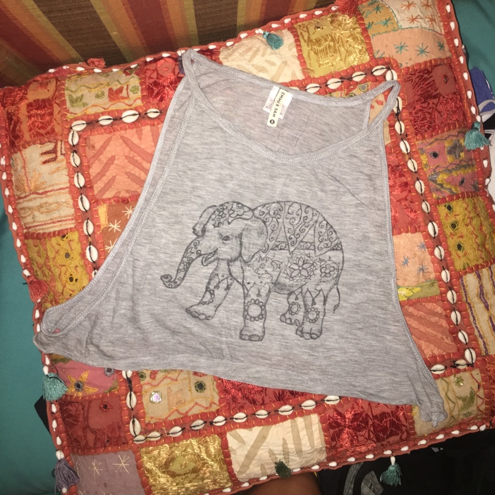 Emma and Sam Elephant Crop Top