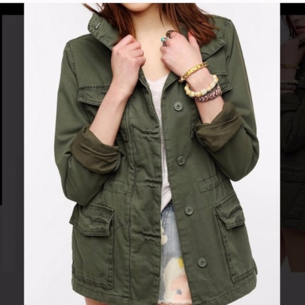 Olive green cargo jacket