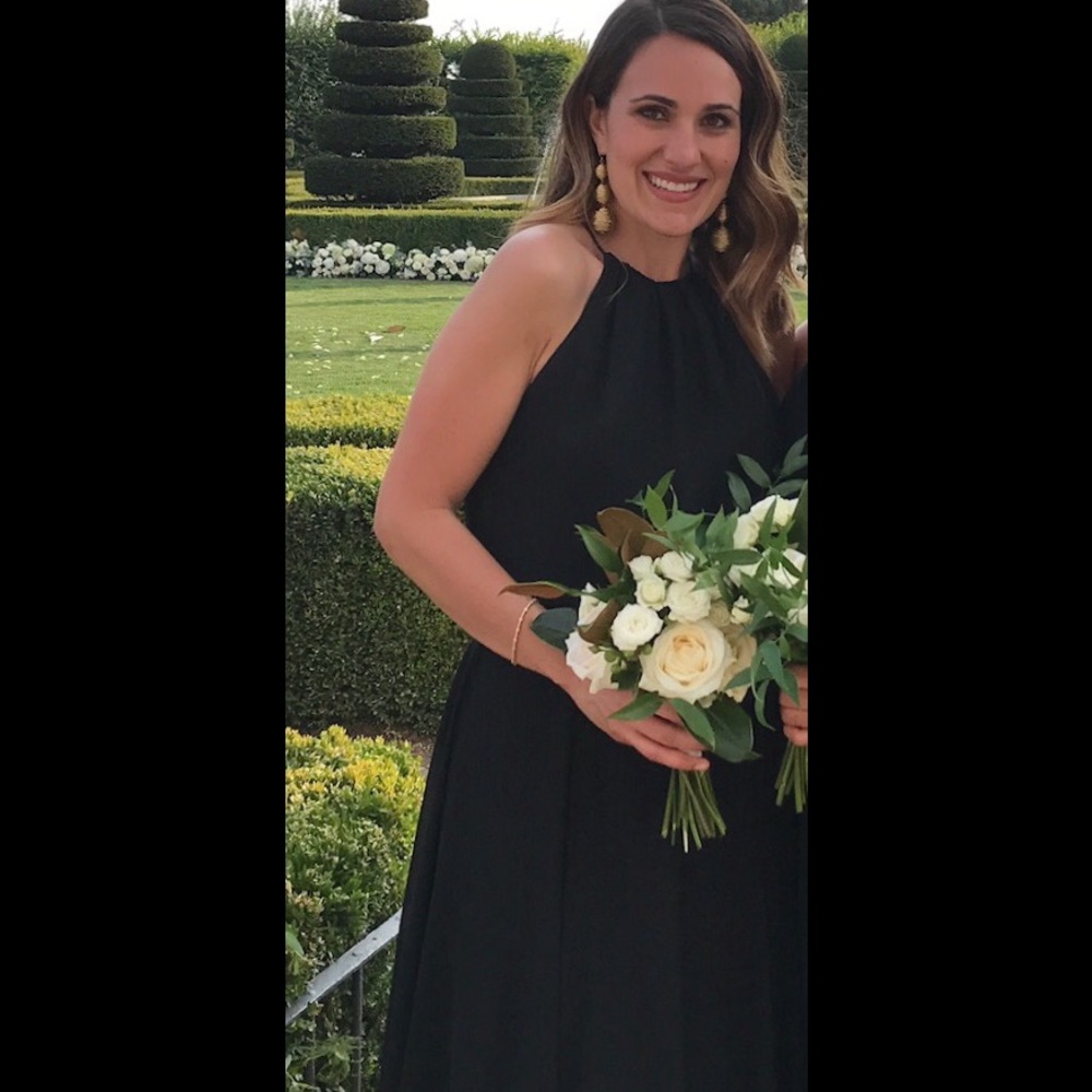 Amsale Black bridesmaid dress