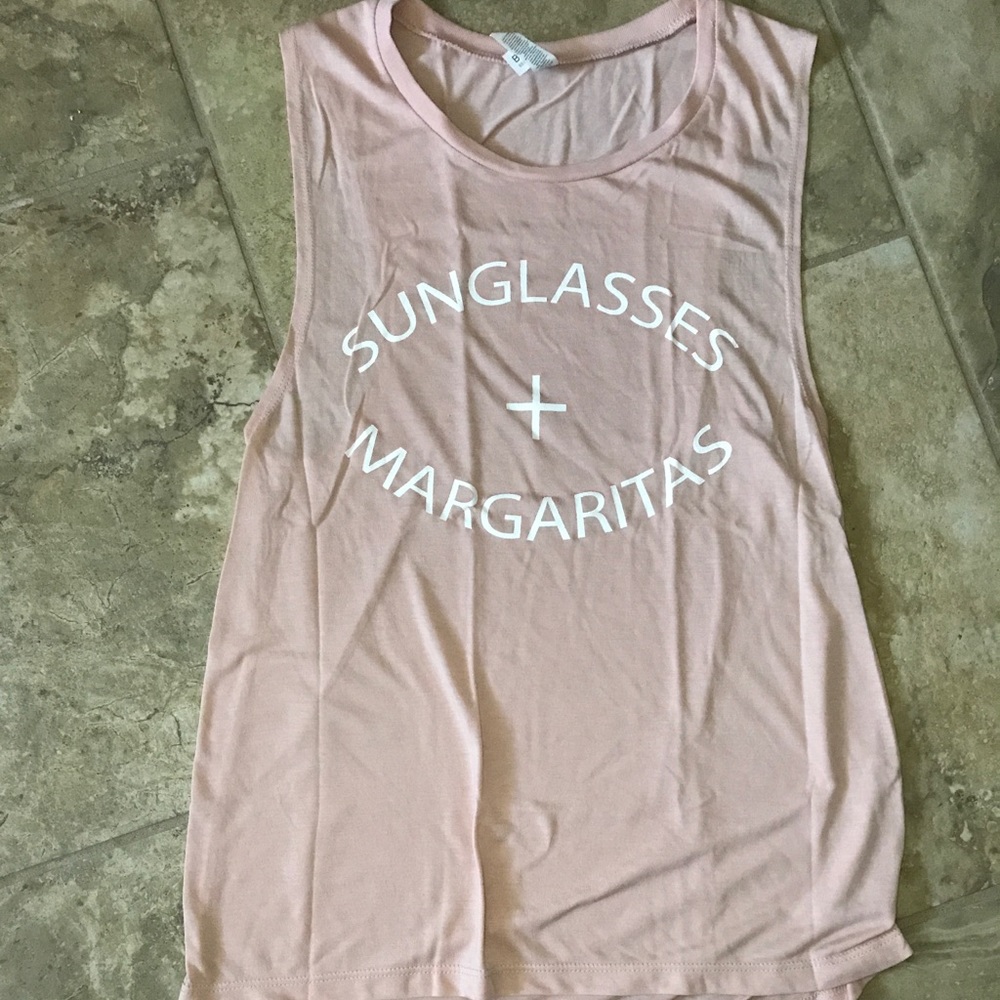 Sunglasses & Margarita muscle tank