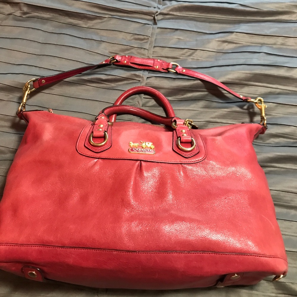 Large Cherry Coach Satchel