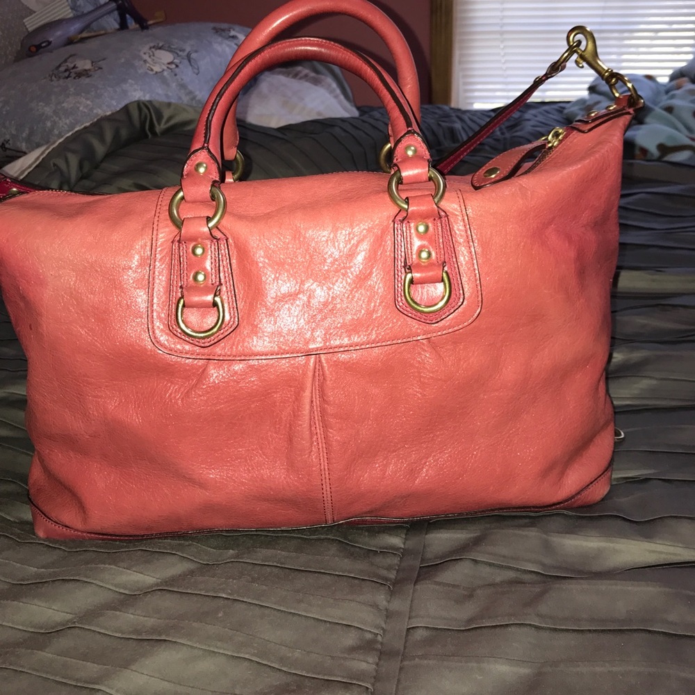 Large Cherry Coach Satchel - Picture 3 of 8