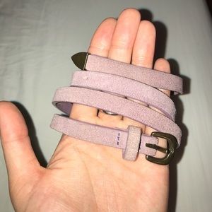 Purple suede Madewell belt