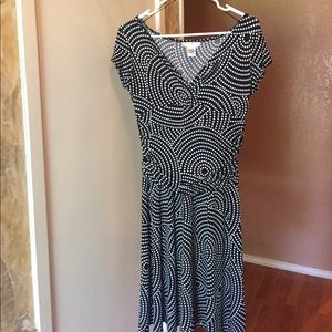 Black and White Polka Dot  Dress