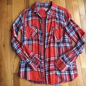 Orange & Navy Merona Flannel