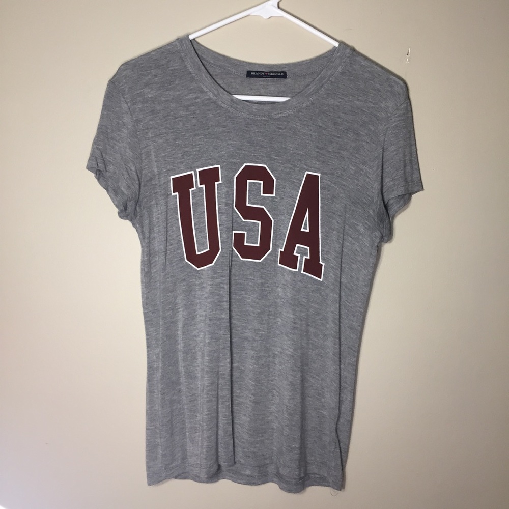 grey USA tee