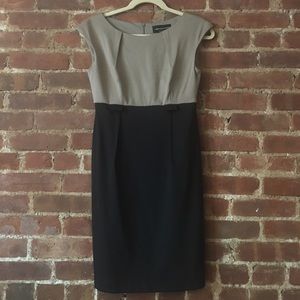 Beige and black Connected petite (MACYs) dress