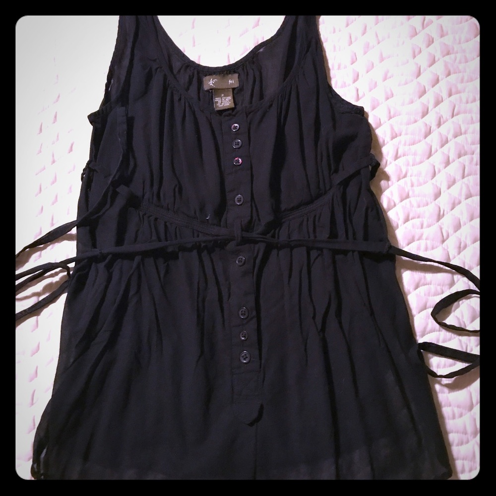 Sexy sheer black top