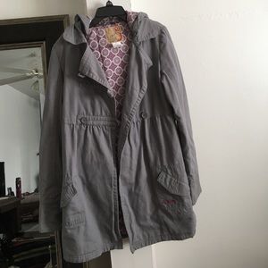 Grey Billabong hooded coat.