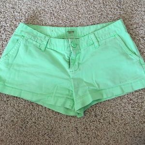 Mossimo neon green shorts