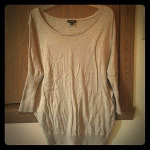 Off the shoulder crew sweater