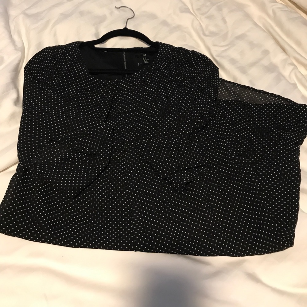 H&M Black/White polka dot shift dress