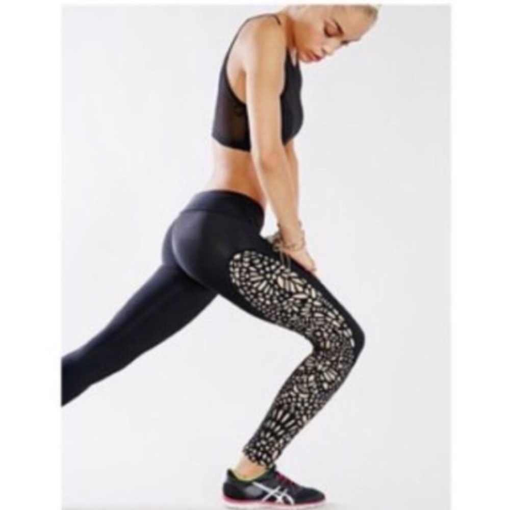 Blue Life Fit Laser Cut Leggings