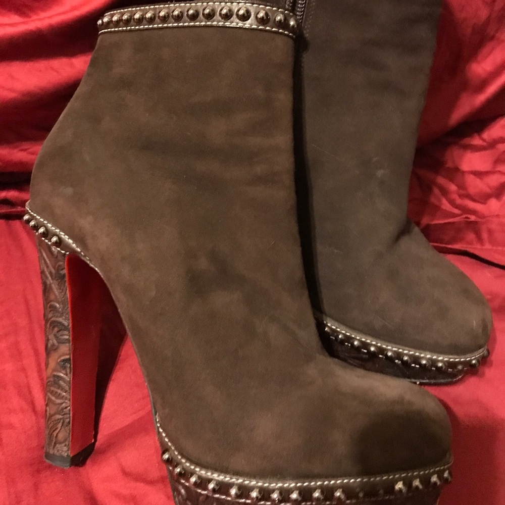 Christian Louboutin heeled booties!!