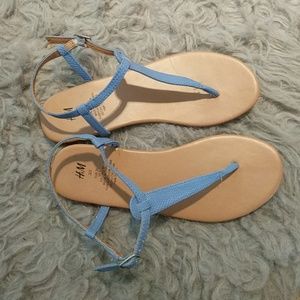 HM baby blue sandals