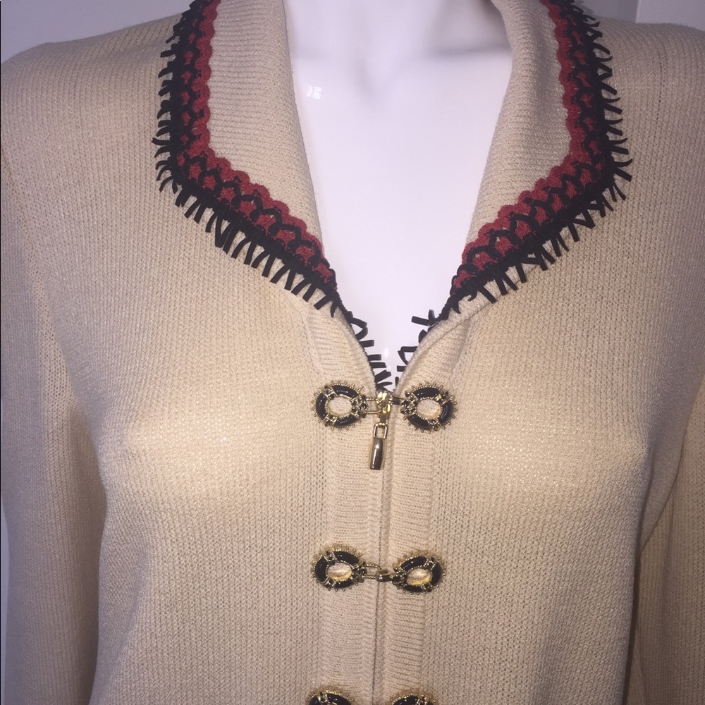 St. John Suit Jacket with Fringe Detail