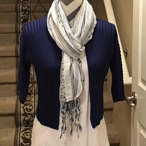 NWT Navy Shrug