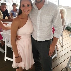 Pink one shoulder Target Bridesmaid dress