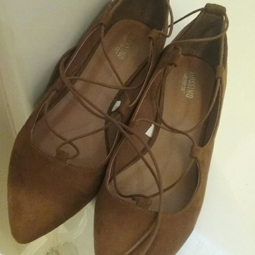 Lace up flats