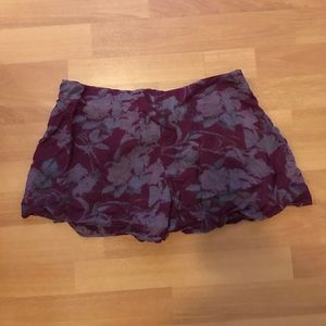 Free people mini skort with tie in the back