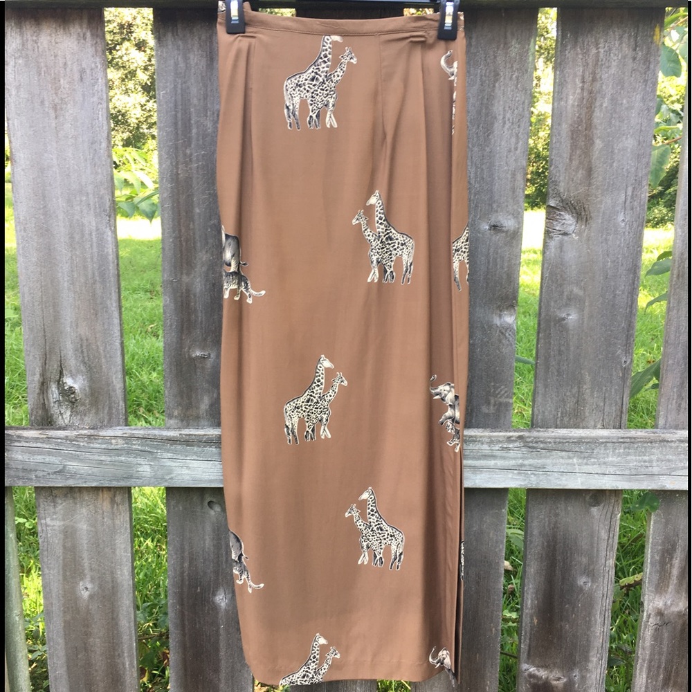 🐘Animal Print Maxi Skirt🐘