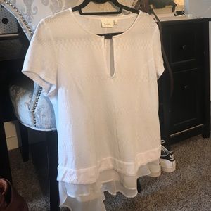 White Anthropologie top
