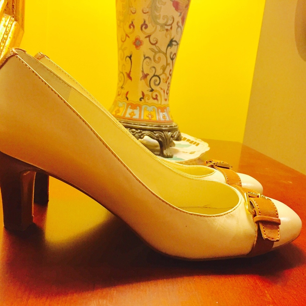 Ralph Lauren White Heels