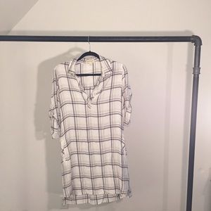 Anthroplogie Black & White Flannel Dress