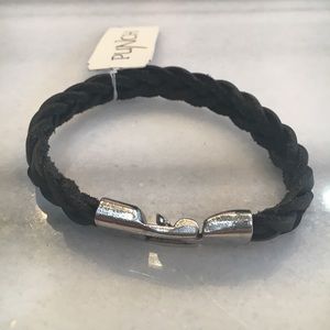 Braided leather bracelet