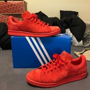 Adidas Stan Smith Suede (Powder Red)