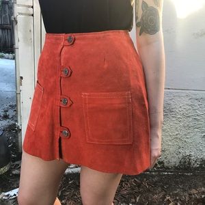 VINTAGE SUEDE MINI SKIRT