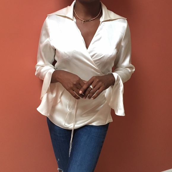 Lauren Ralph Lauren Tops - 100% silk wrap blouse