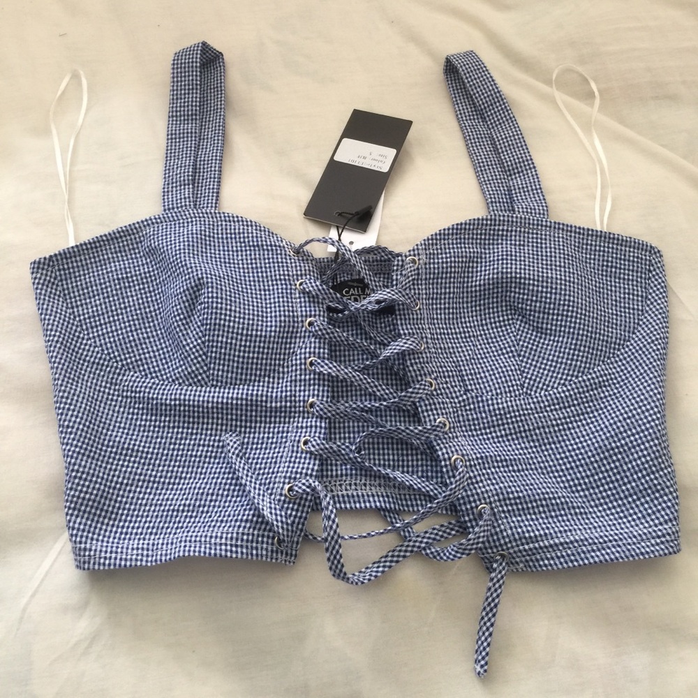 LF Lace Up striped tank top - Picture 2 of 2