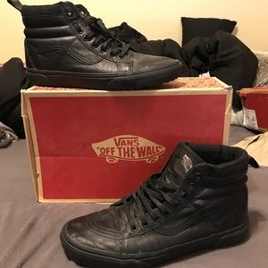 Vans SK8-HI (Tumble Leather Black)
