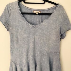 Anthropologie stone blue top