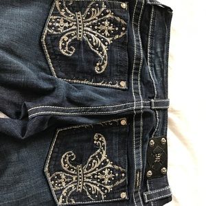 Miss Me Jeans with Fleur de Lis design