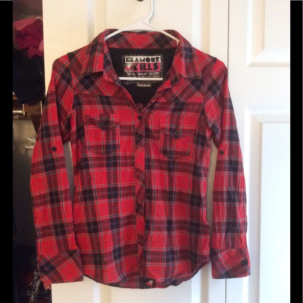 Glamour kills plaid long sleeve