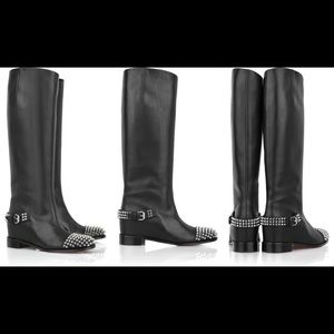 Auth. Christian Louboutin Egoutina Studded Boots