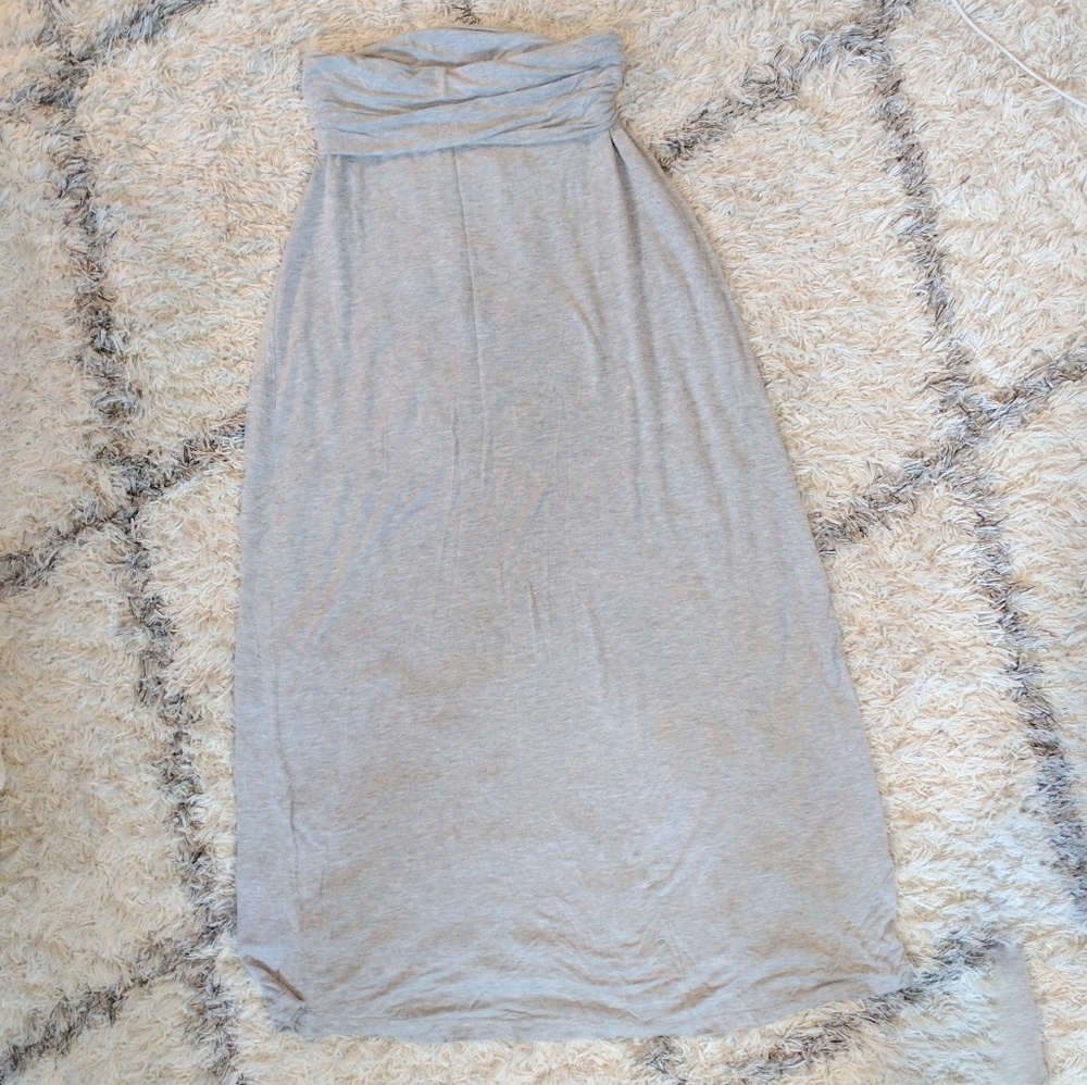 Long Grey Maxi Skirt